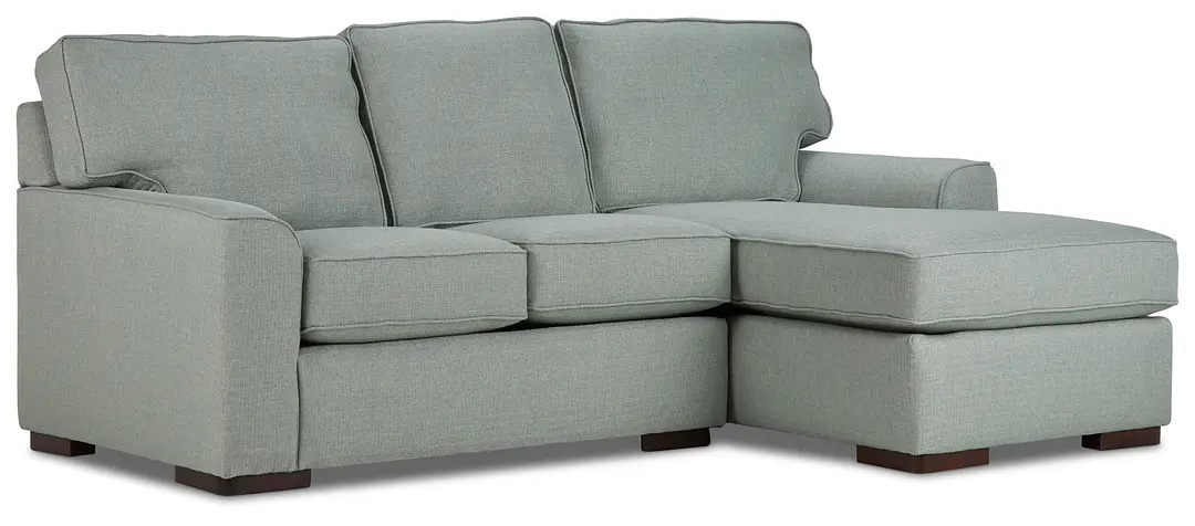 Austin Green Fabric Right Chaise Sectional Austin Green Fabric Right Chaise Sectional