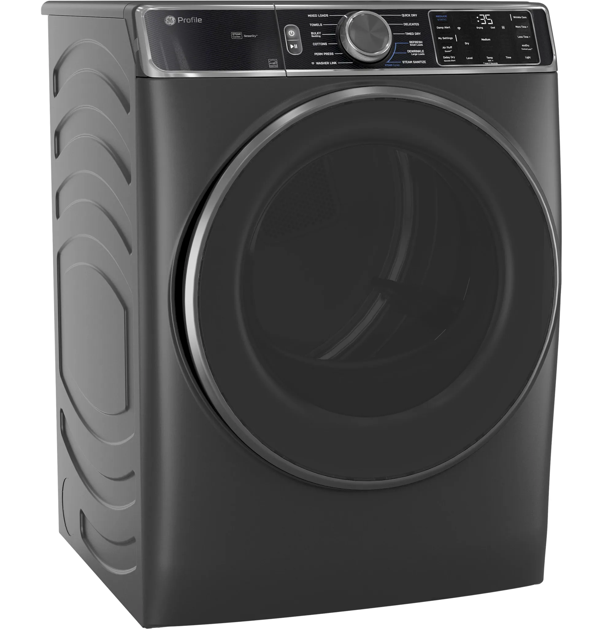 Ge Profile 95 Series Gray Front Load Gas Dryer