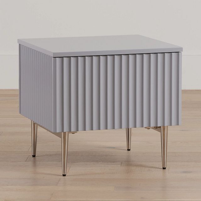 Surge Gray Rectangular End Table
