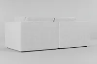 Destin Revenue White Fabric 2-piece Modular Sofa