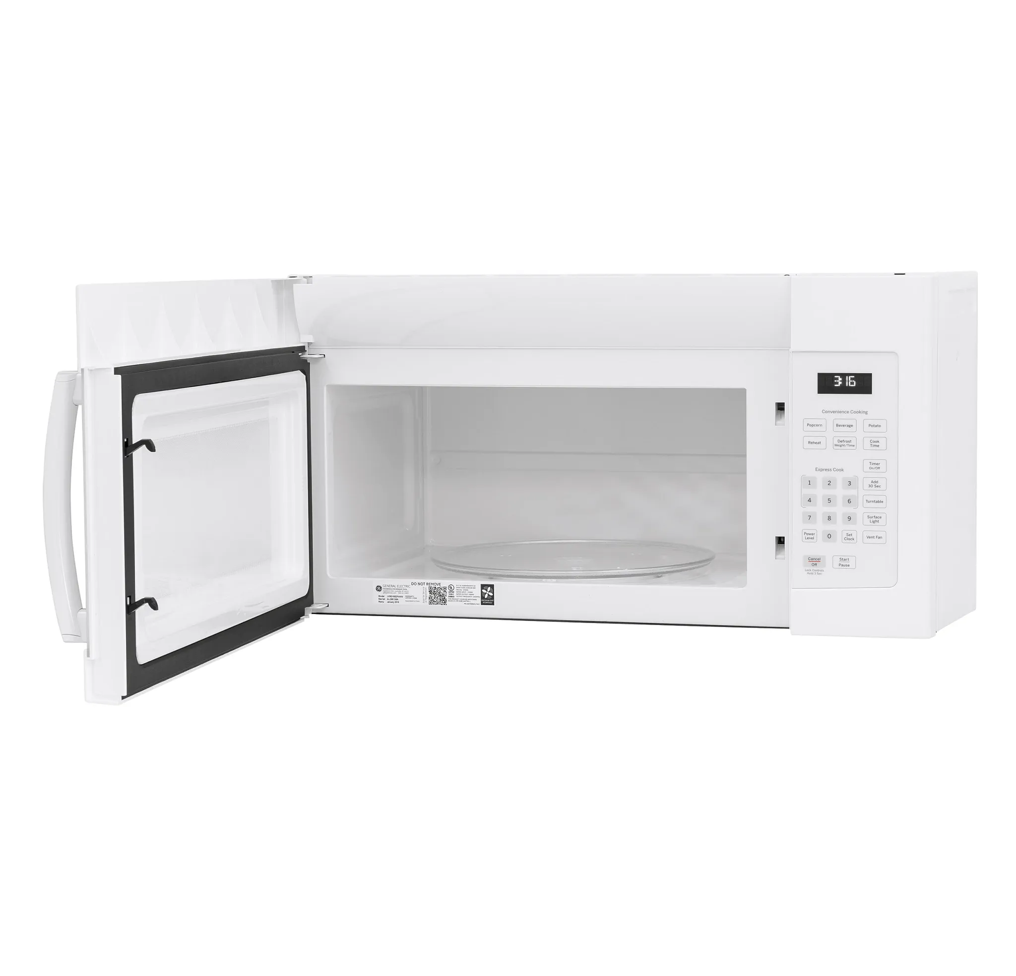 Ge 3160 Series White Over-the-range Microwave