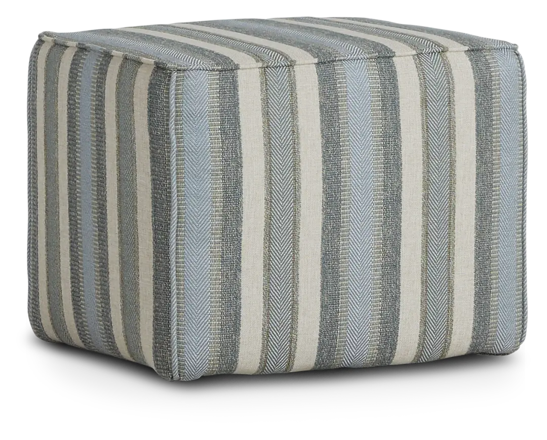 Abode Green Fabric Accent Pouf Abode Green Fabric Accent Pouf