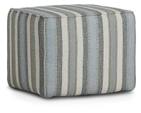 Abode Green Fabric Accent Pouf