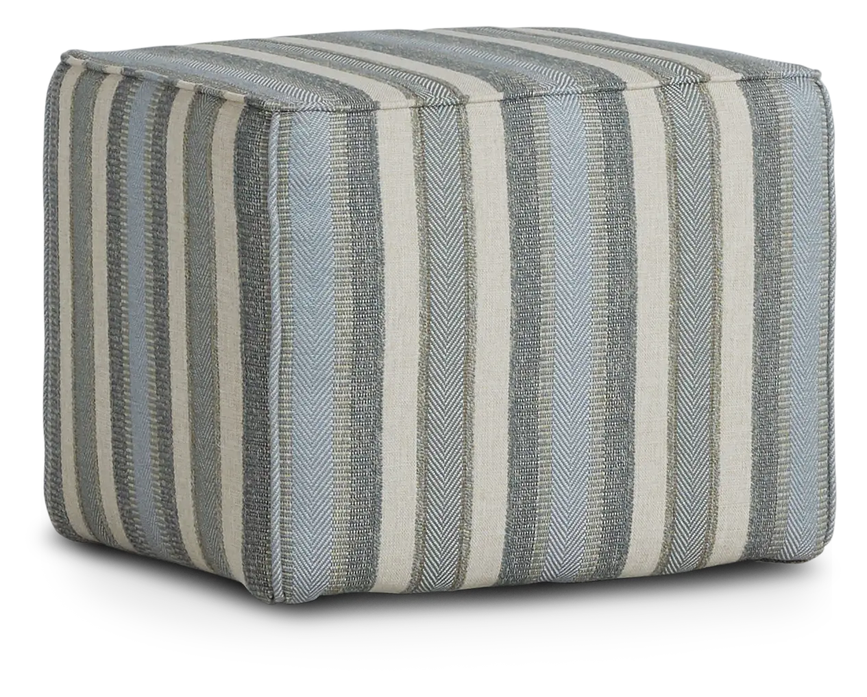 Abode Green Fabric Accent Pouf Abode Green Fabric Accent Pouf