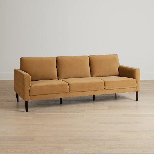 Nala Light Brown Velvet Sofa