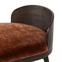 Clem Dark Orange Uph 24" Upholstered Barstool