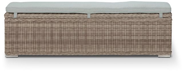 Raleigh Teal Woven Dining Bench (3)