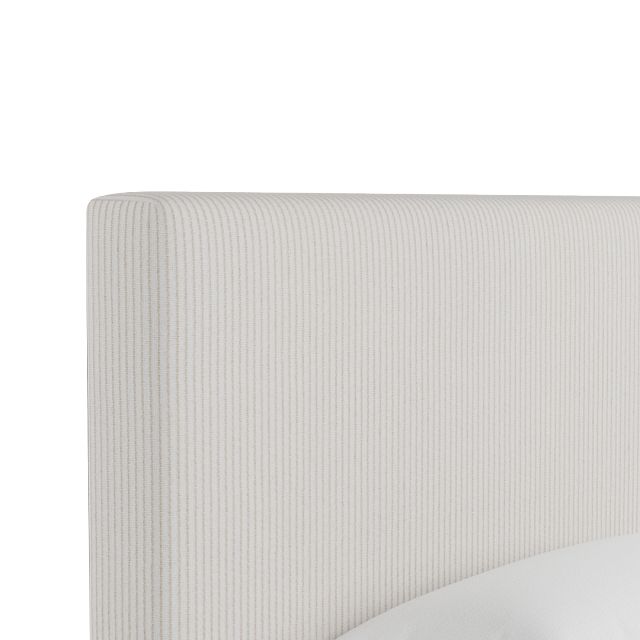 Grayton Lucy Light Beige 54" Upholstered Platform Bed