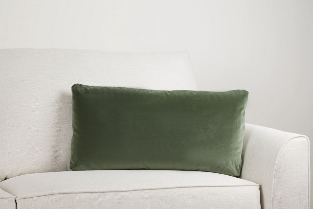 Lauran Dark Green Lumbar Accent Pillow