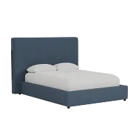 Grayton Elite Dark Blue 54" Upholstered Platform Bed