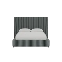 Grayton Lucy Navy 54" Upholstered Platform Bed