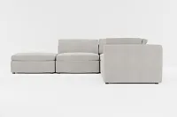 Destin Maguire Pewter Fabric 5pc Bumper Sectional