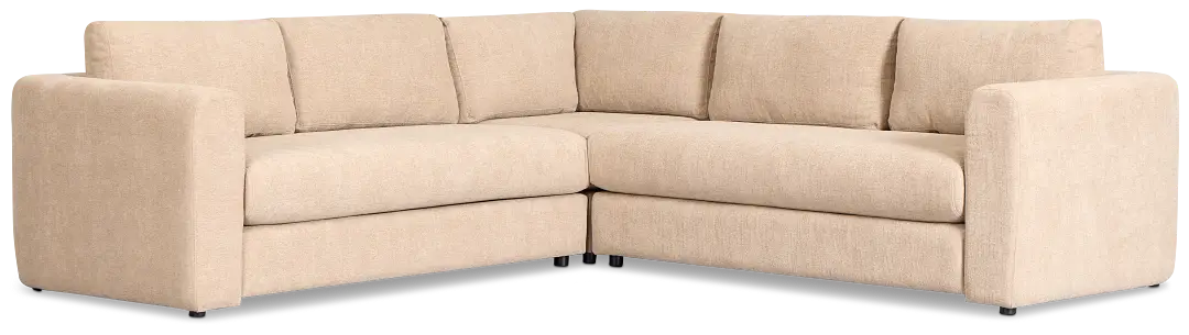 Alma Taupe Fabric Small 2-arm Wedge Sectional Alma Taupe Fabric Small 2-arm Wedge Sectional