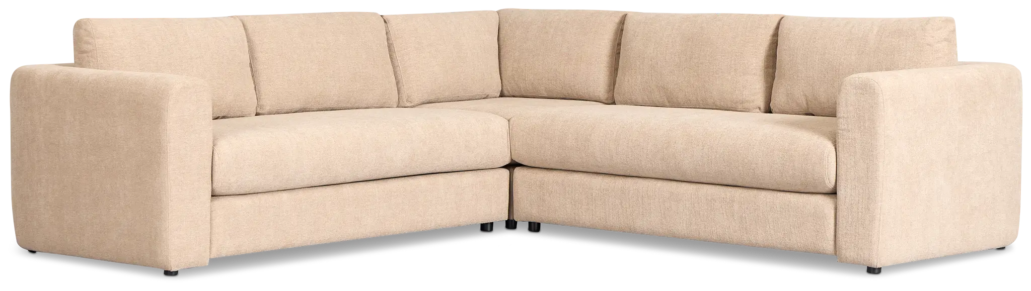 Alma Taupe Fabric Small 2-arm Wedge Sectional Alma Taupe Fabric Small 2-arm Wedge Sectional