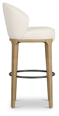 Libby Whitemicro 30" Upholstered Barstool