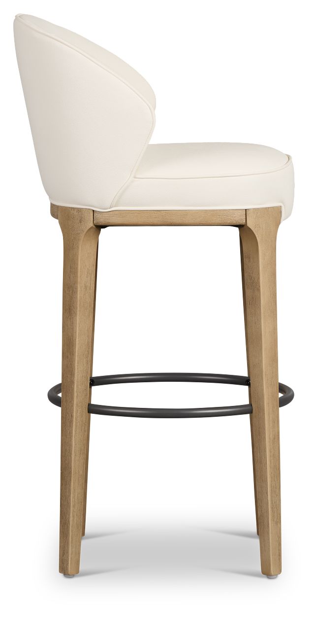 Libby Whitemicro 30" Upholstered Barstool