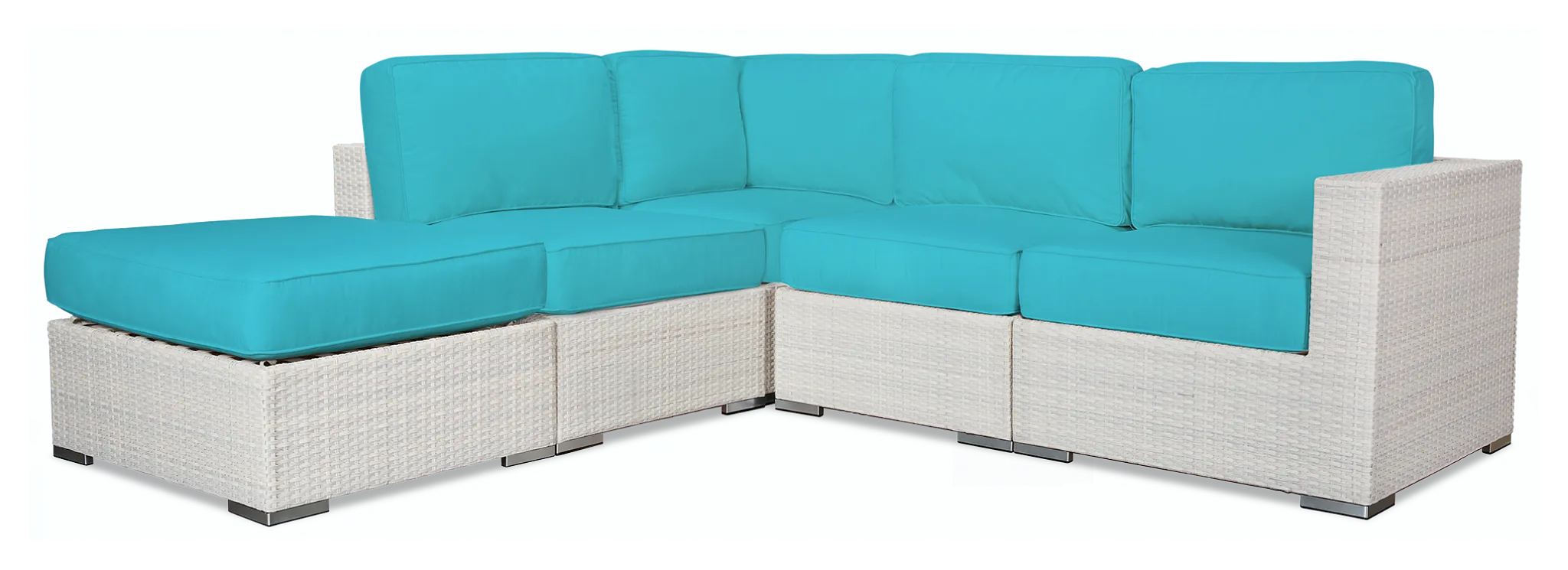 Biscayne Dark Teal 5-piece Modular Sectional