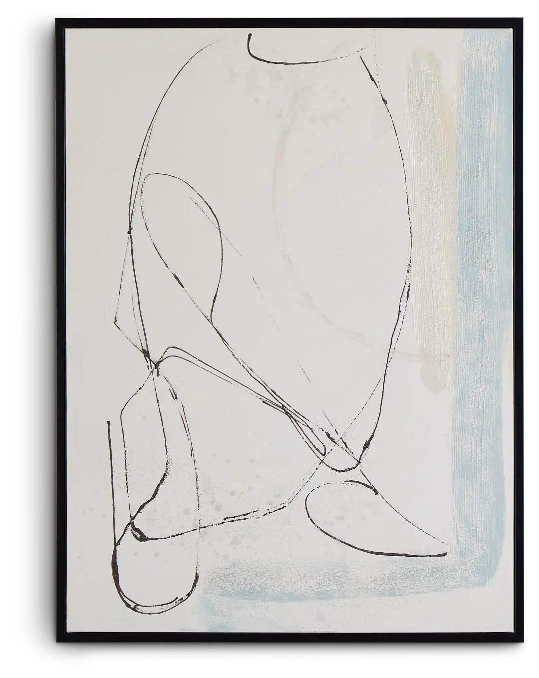 Moose Ivory Framed Canvas Wall Art