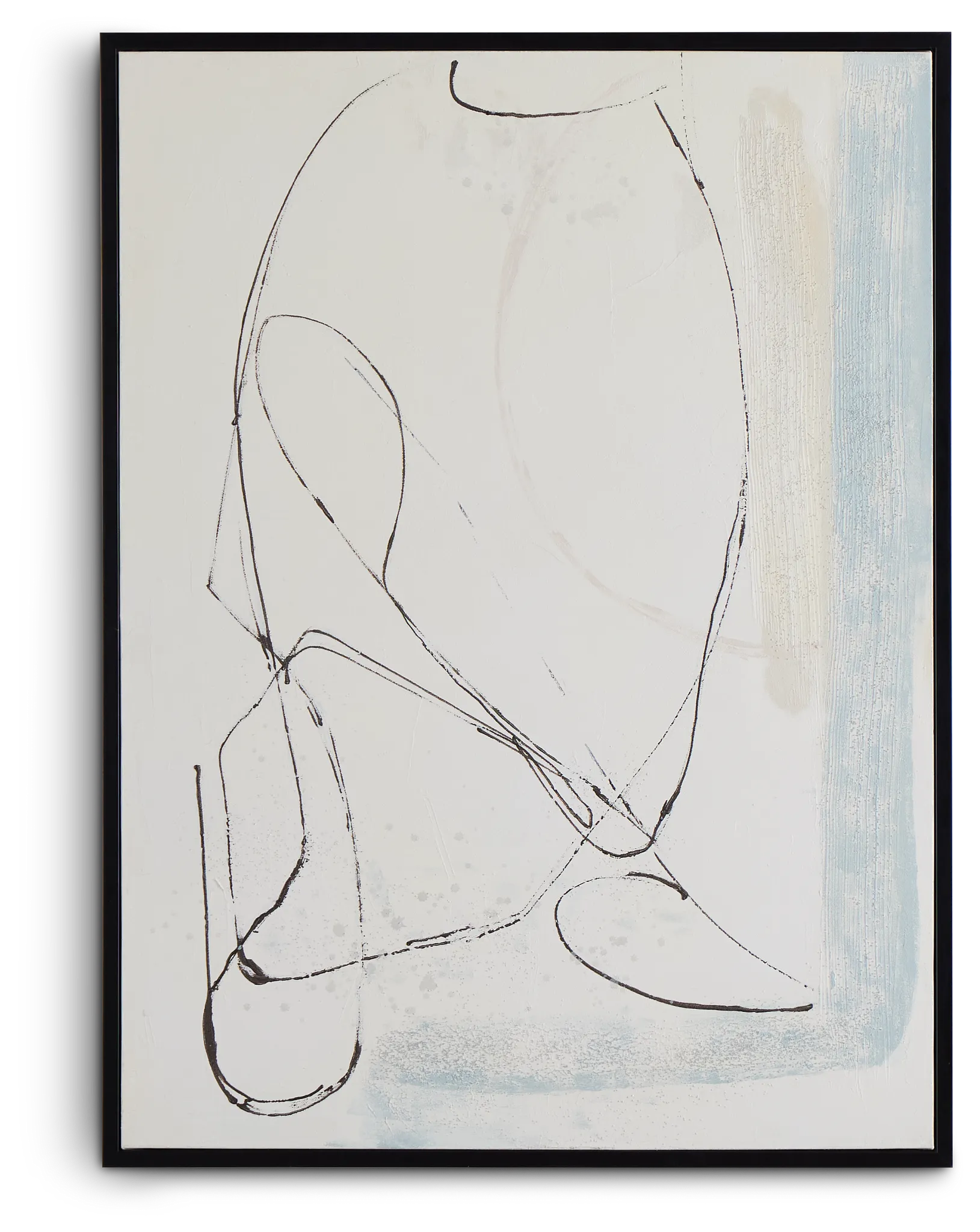 Moose Ivory Framed Canvas Wall Art