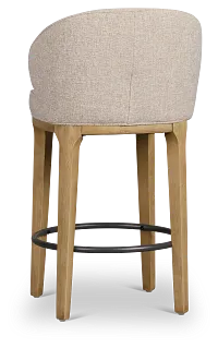 Libby Light Beige Fabric 24" Upholstered Barstool