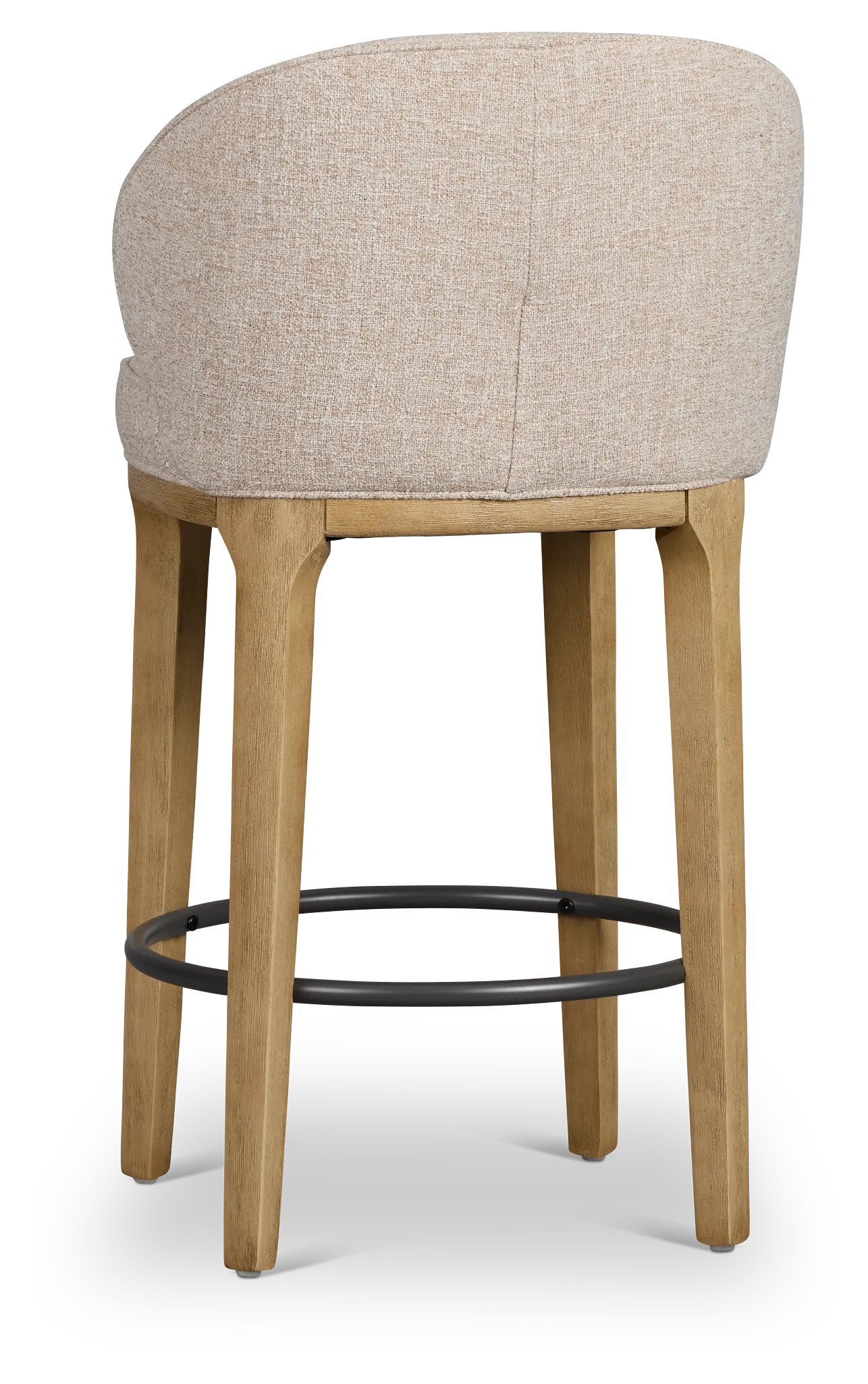 Libby Light Beige Fabric 24" Upholstered Barstool