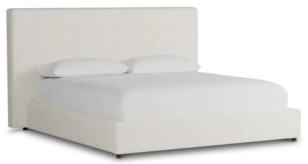 Grayton Natural Beauty Beige 54" Upholstered Platform Bed