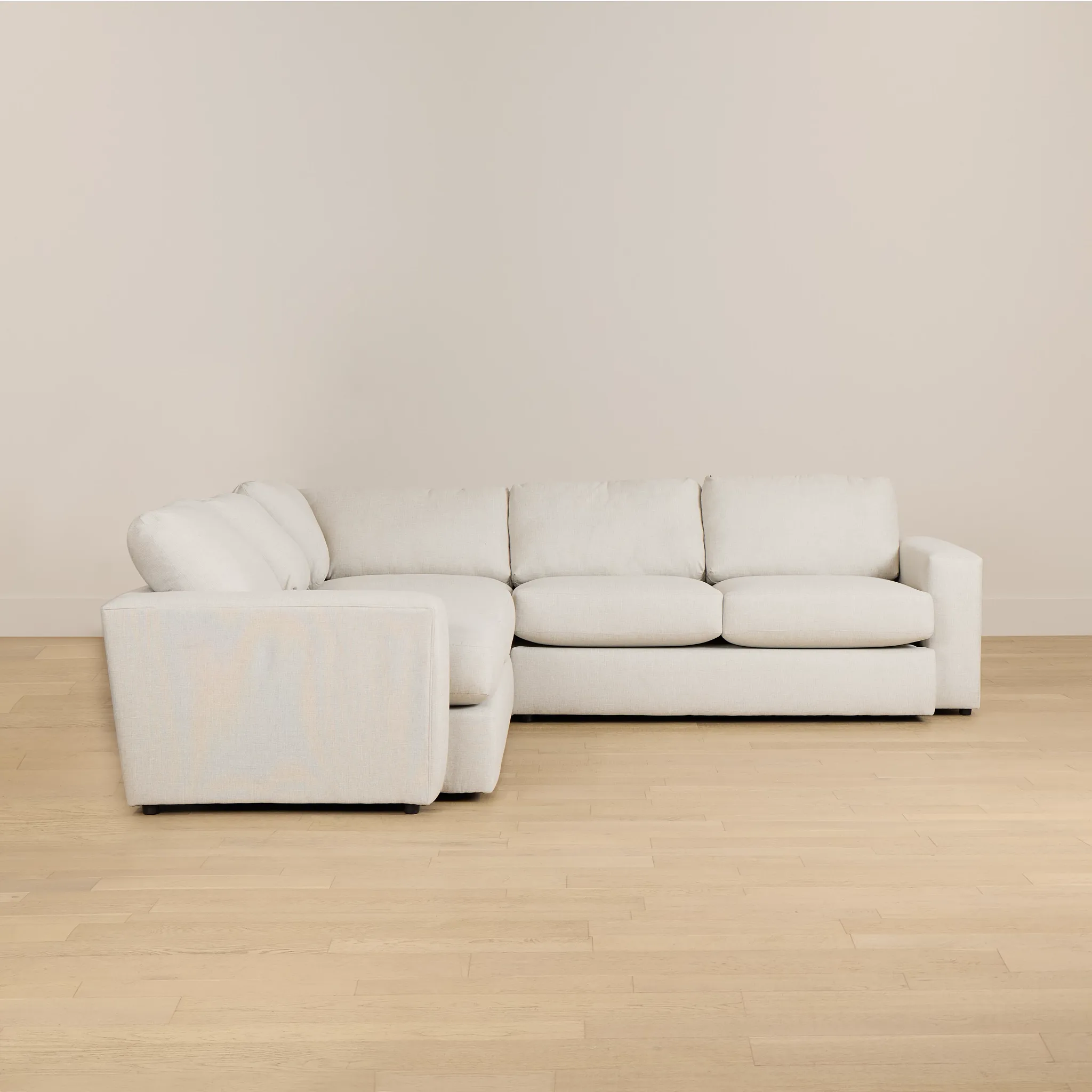 Brantley Light Beige Fabric Small Two-arm Sectional