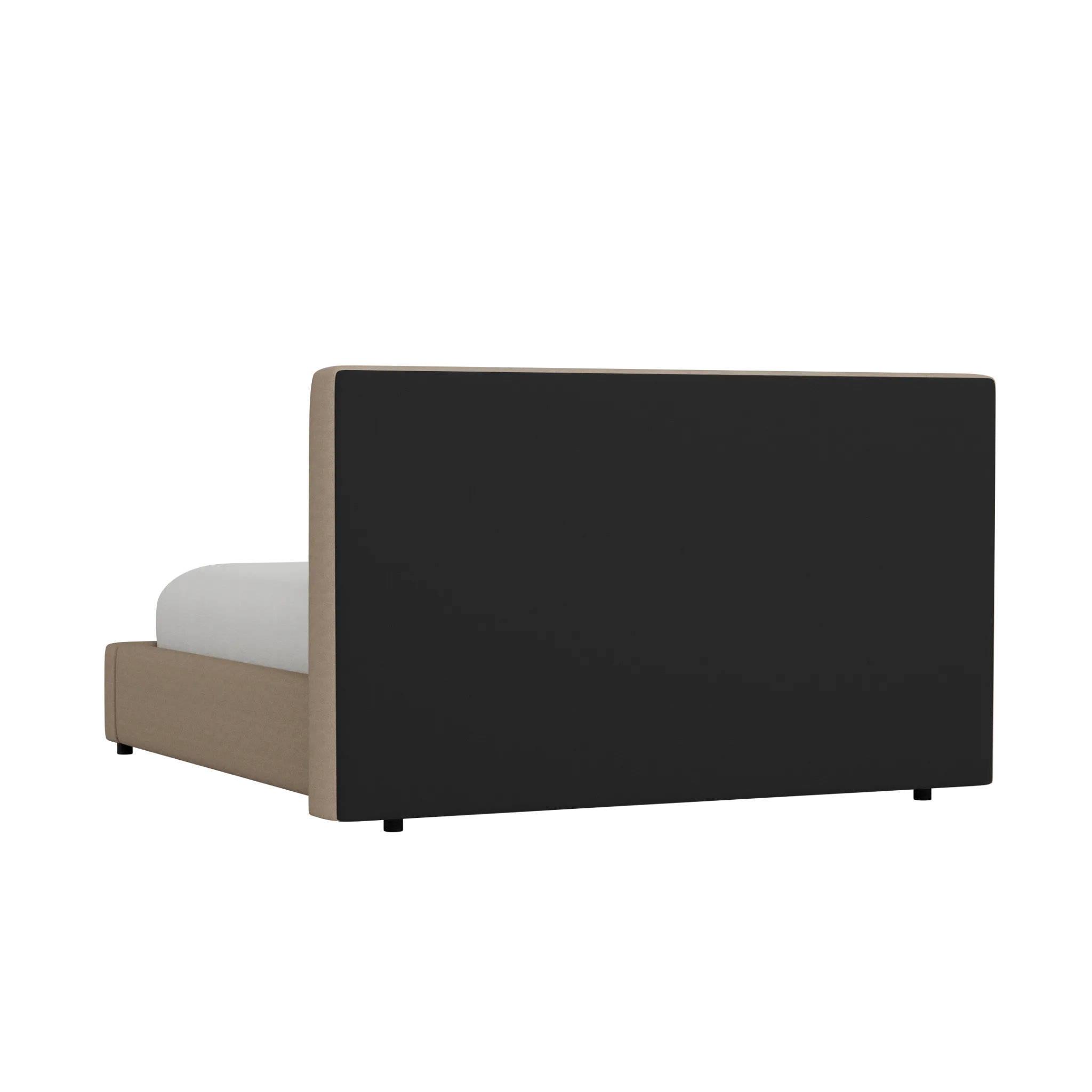 Grayton Merino Brown 44" Upholstered Platform Bed