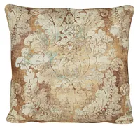 Firenza Brown Fabric Square Accent Pillow