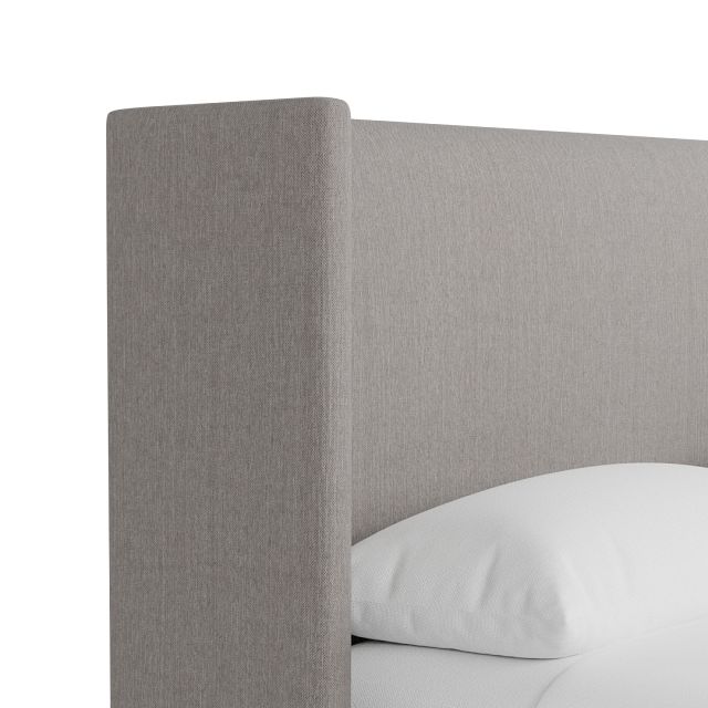Captiva Peyton Gray 48" Upholstered Shelter Bed