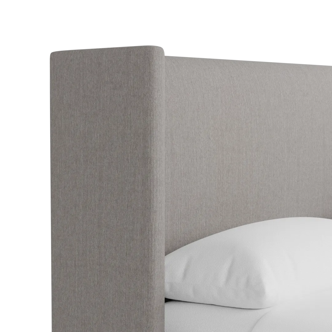 Captiva Peyton Gray 48" Upholstered Shelter Bed