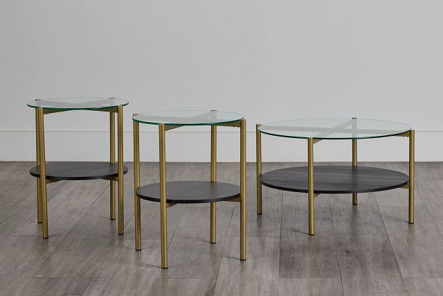 Dyson Dark Tone Glass 3 Pack Tables