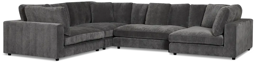 Lounge Dark Gray Fabric Medium Right Chaise Sectional Lounge Dark Gray Fabric Medium Right Chaise Sectional