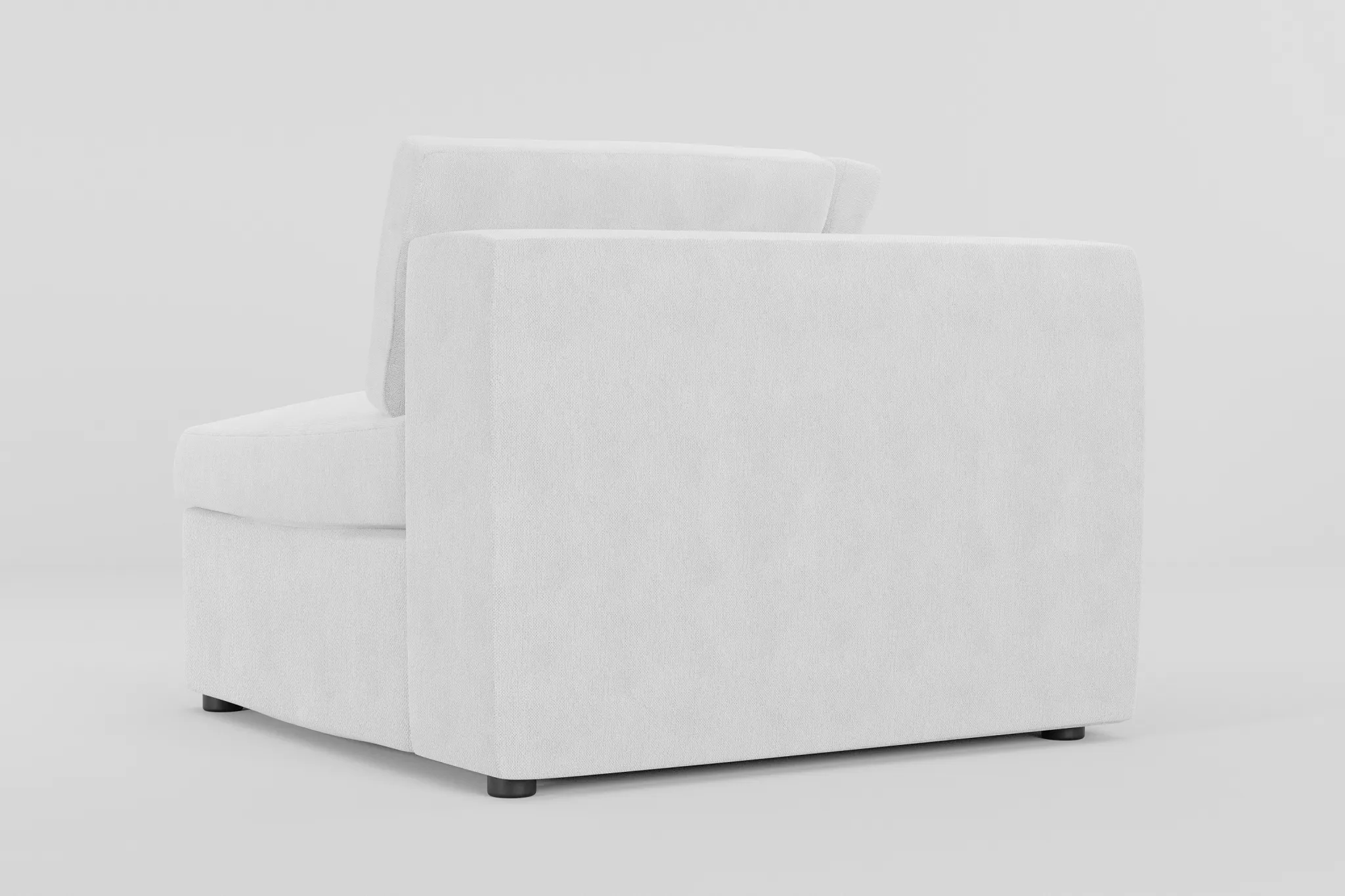 Destin Revenue White Fabric Corner Chair