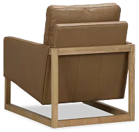 Phoebe Brown Leather Accent Chair