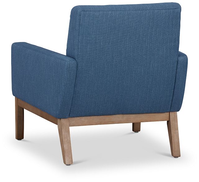 Dell Dark Blue Fabric Accent Chair