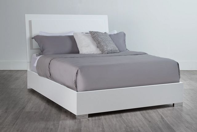Verona White Platform Bed
