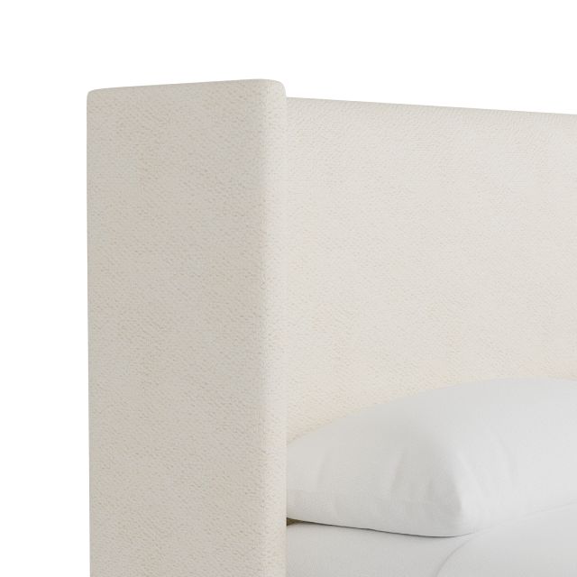 Captiva Gellar White 48" Upholstered Shelter Bed