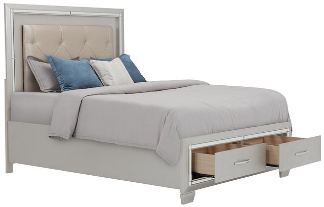 Platinum Silver Uph Panel Storage Bed (1)