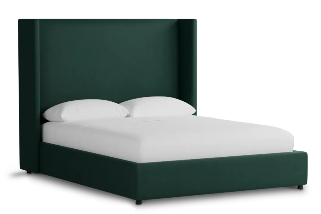 Captiva Joya Green 60" Upholstered Shelter Bed