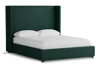 Captiva Joya Green 60" Upholstered Shelter Bed
