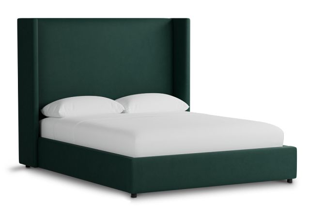 Captiva Joya Green 60" Upholstered Shelter Bed