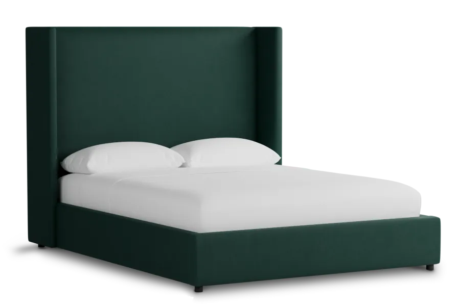 Captiva Joya Green 60" Upholstered Shelter Bed
