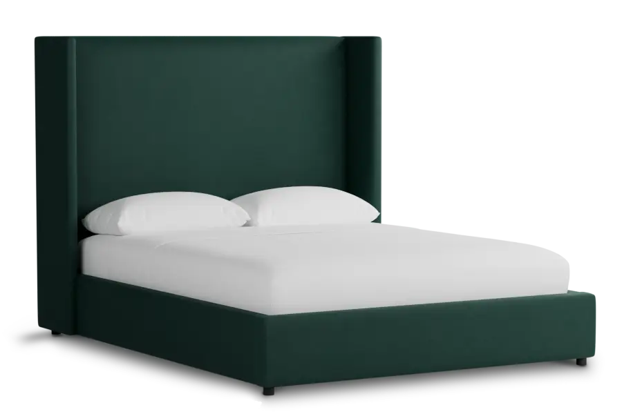 Captiva Joya Green 60" Upholstered Shelter Bed Captiva Joya Green 60" Upholstered Shelter Bed