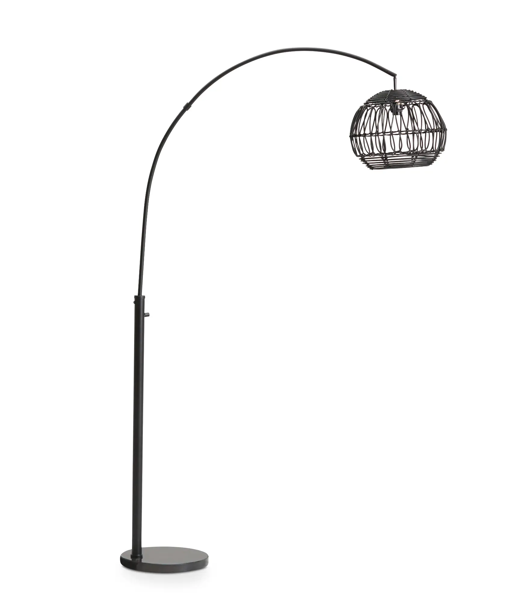 Wicker Black Rattan Arc Floor Lamp Wicker Black Rattan Arc Floor Lamp