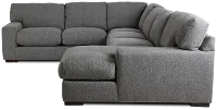 Veronica Dark Gray Down Medium Right Chaise Sectional