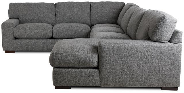 Veronica Dark Gray Down Medium Right Chaise Sectional