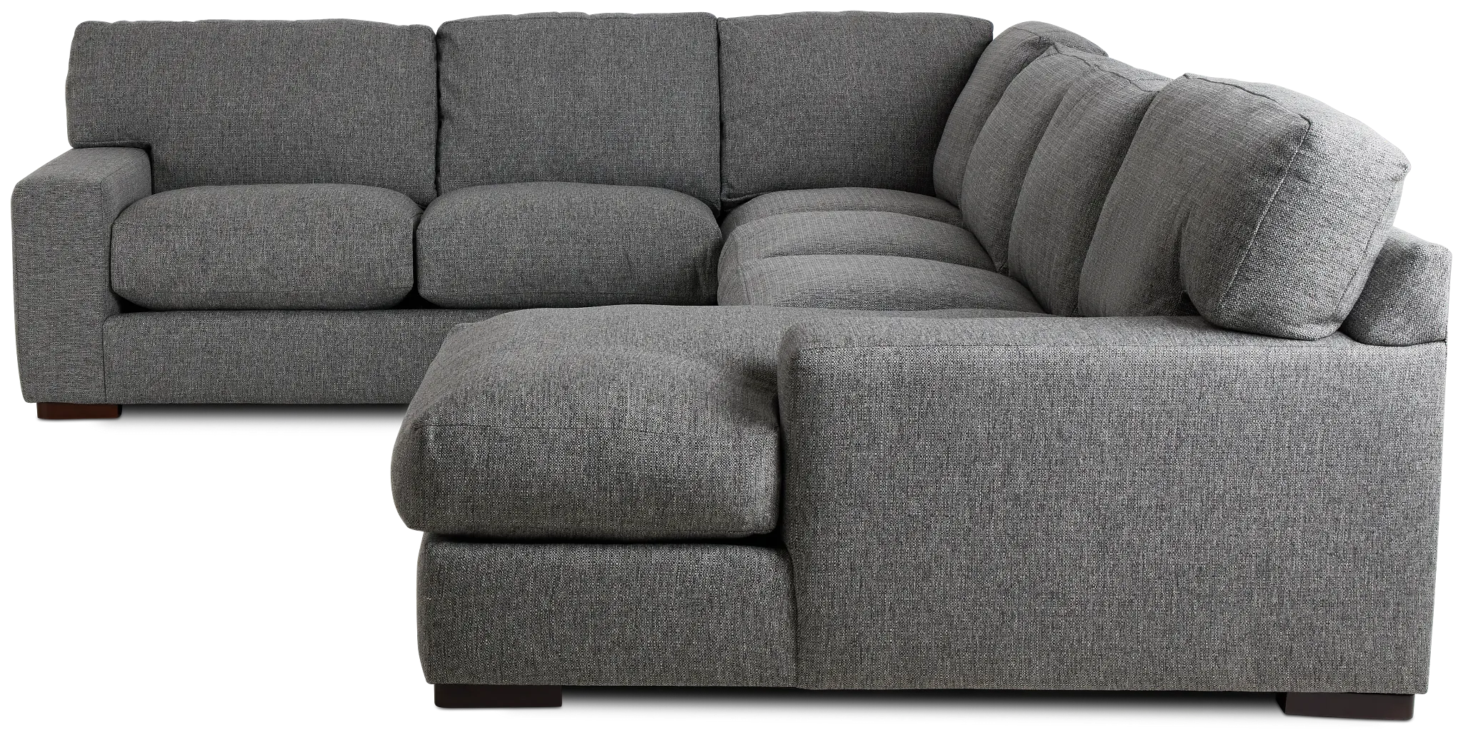 Veronica Dark Gray Down Medium Right Chaise Sectional
