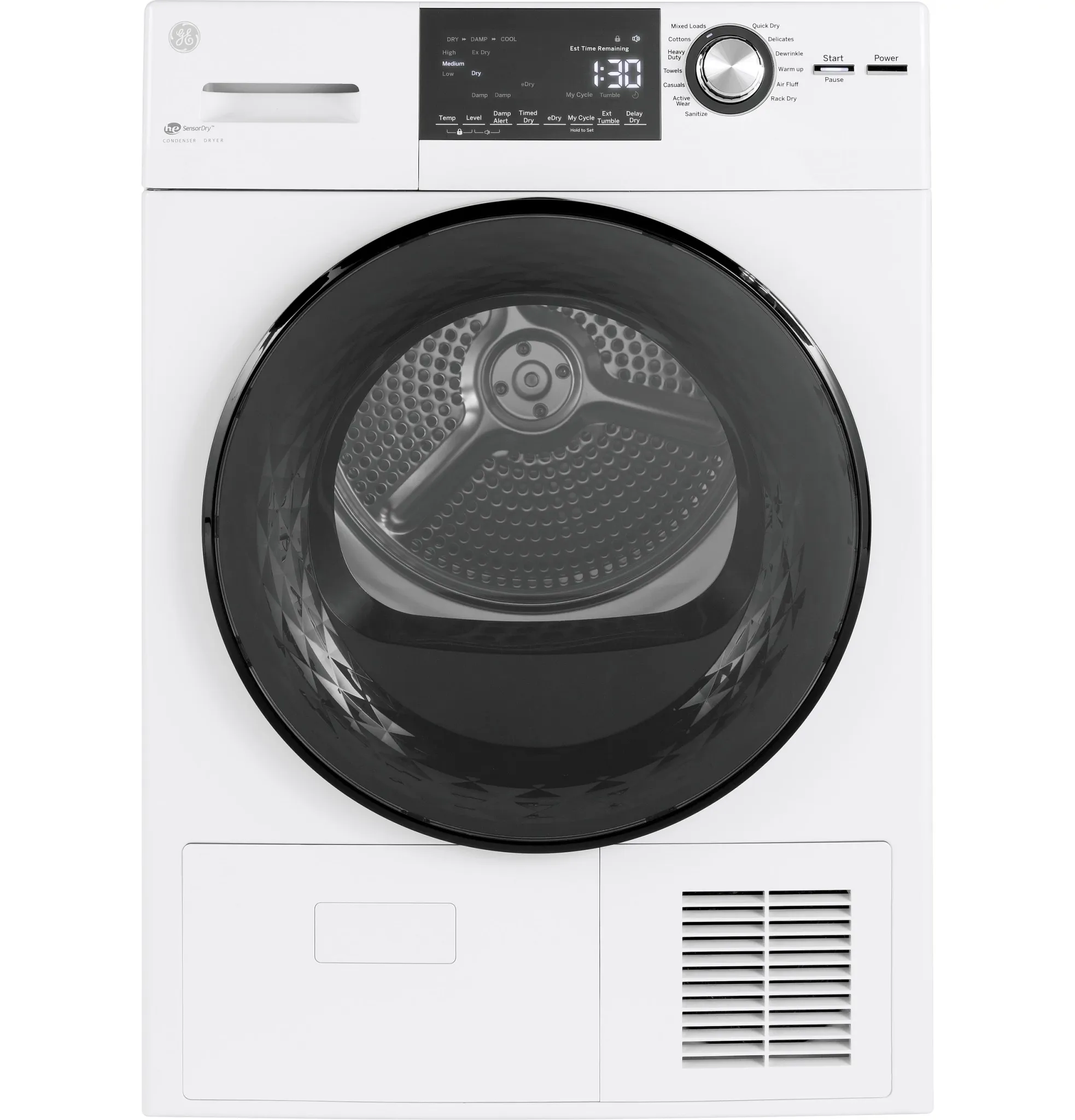 Ge 14 Series White Front Load Electric Dryer