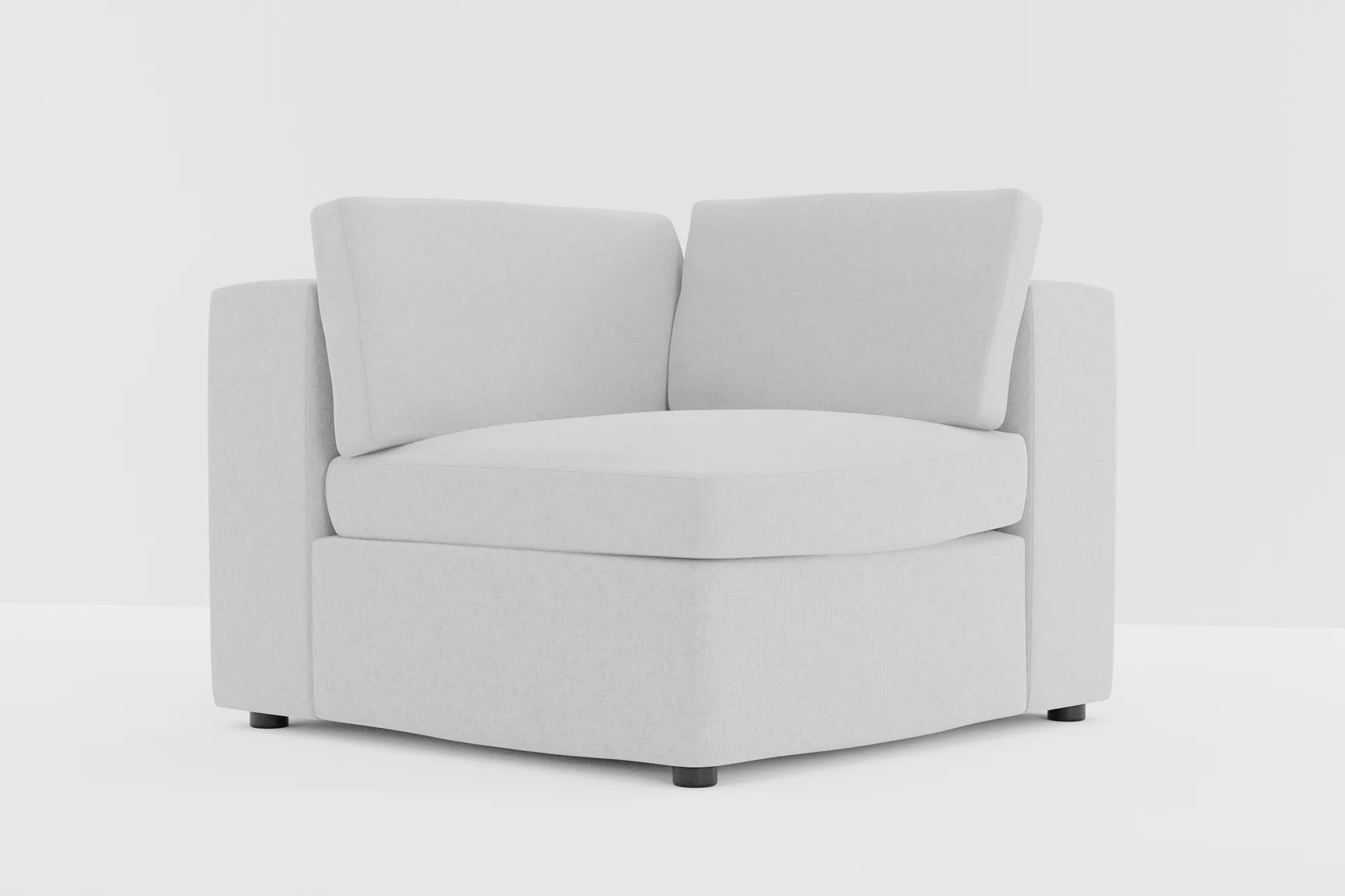 Destin Delray Light Gray Fabric Corner Chair